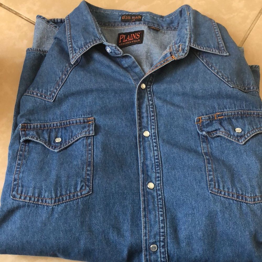 Long sleeve jean style shirt mens